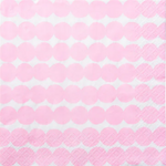Pink and white patterned fabric on a white background