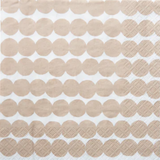 Beige circular patterned rug on a white background