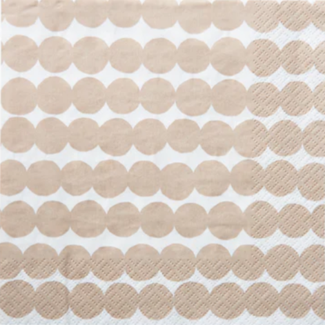 Beige circular patterned rug on a white background