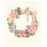 100% Biodegradable Dishcloth, Wreath of Roses