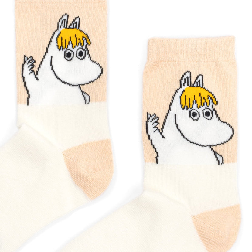 Snorkmaiden Idea Women's Socks, Beige/White (9536192446751)