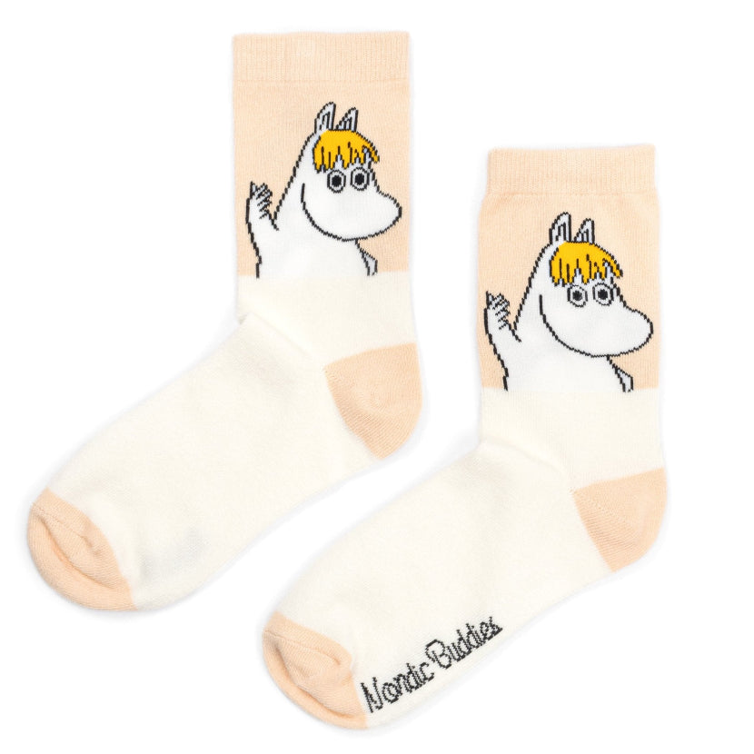 Snorkmaiden Idea Women's Socks, Beige/White (9536192446751)