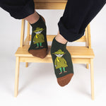 Snufkin Travelling Men's Ankle Socks, Green (9536752681247)