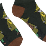 Snufkin Travelling Men's Ankle Socks, Green (9536752681247)