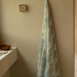 Sade Washed Linen Towel, White-Grey