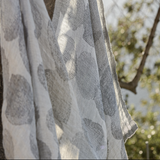 Sade Washed Linen Towel, White-Grey