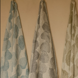 Sade Washed Linen Towel, White-Grey