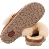 Sandy Sheepskin Slippers, Antique Cognac