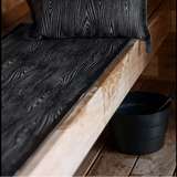 Viilu Sauna Cover 48x60cm, Black-Linen