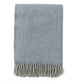 Klippan Carl 100% Swedish Wool Throw, Blue-Grey