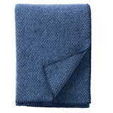 Klippan Domino 100% Wool Blanket, 130x180cm Sea Blue