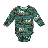 Moomin Yard Fest Baby Body, Dark Teal