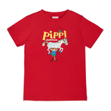 Pippi Longstocking and Horse T-Shirt, Red
