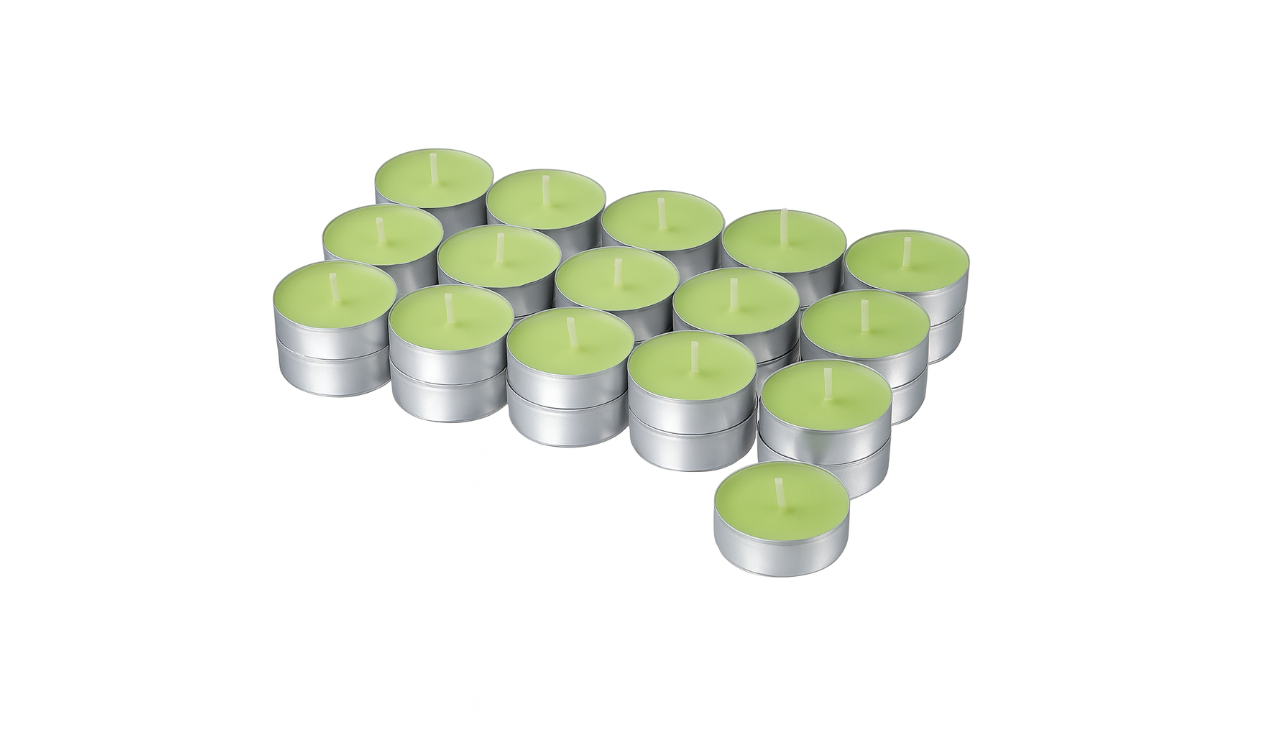 Ikea Lovskoglund Tea Light Candle, 30-Pack, Green Apple (6852465328193)