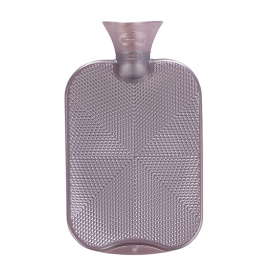 Fashy Hot Water Bottle Raised Ribbed Crystal Star Pattern 2.0 L, Purple (9085448126751)