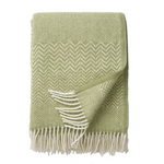 Klippan ZigZag 100% Wool Throw, Leaf Green (9045425324319)