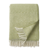 Klippan ZigZag 100% Wool Throw, Leaf Green (9045425324319)
