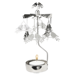 Robin Tea Light Carousel Chime, Silver (9430366781727)
