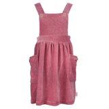 Nanna Kids Velvet Pinafore Dress, Peony (9525457027359)