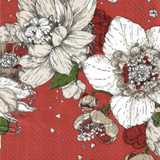 Midwinter Sydantalvi Serviette Large 33cm, Red-White