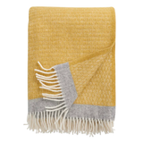 Klippan Harald Wool Throw, 130x200cm, Yellow/Grey