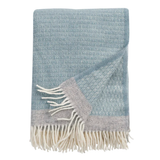 Klippan Harald Wool Throw, 130x200cm, Dusty Blue/Grey