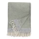 Klippan Harald Wool Throw, 130x200cm, Pale Green/Grey