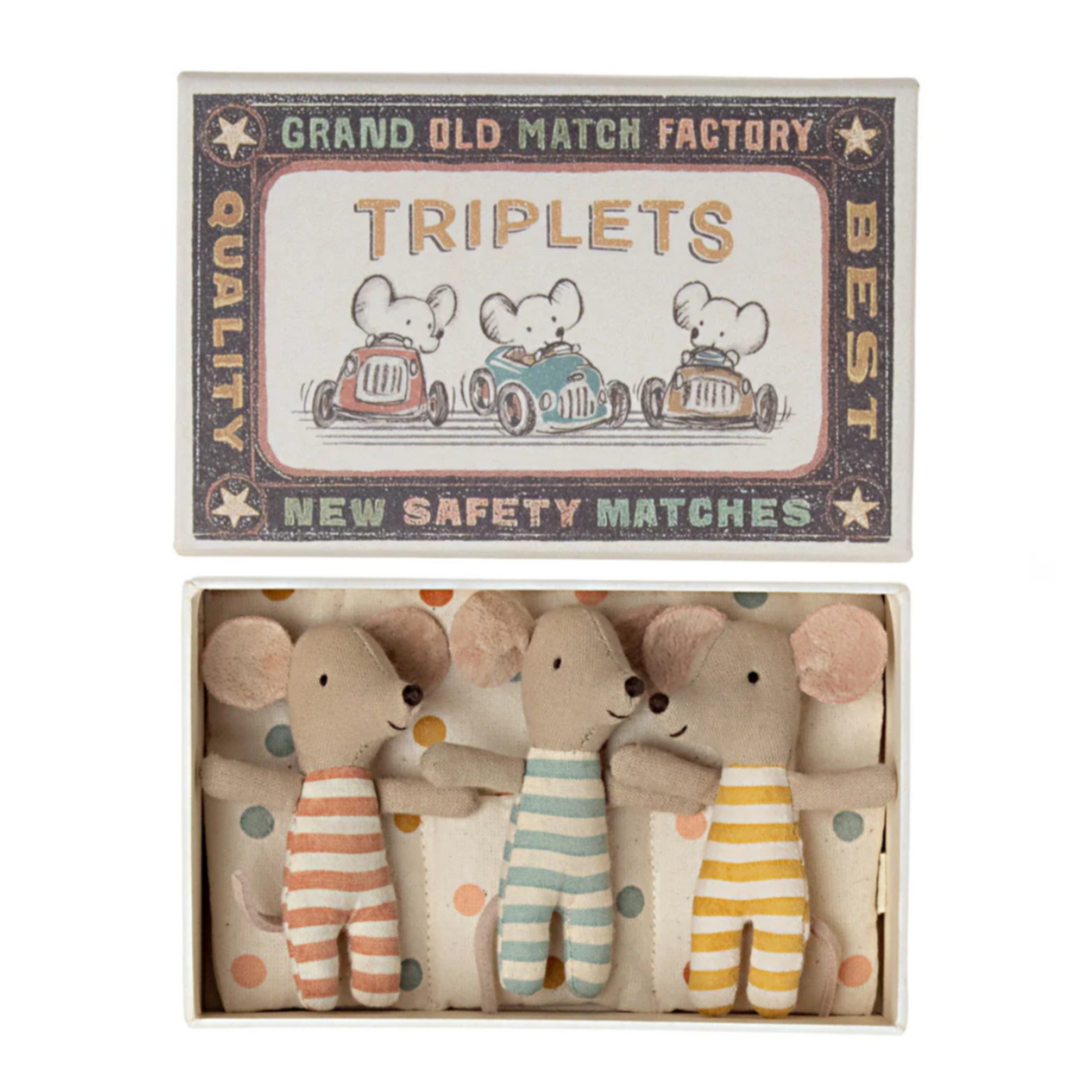 MAILEG Mice Triplets in a Matchbox (4413346480193)