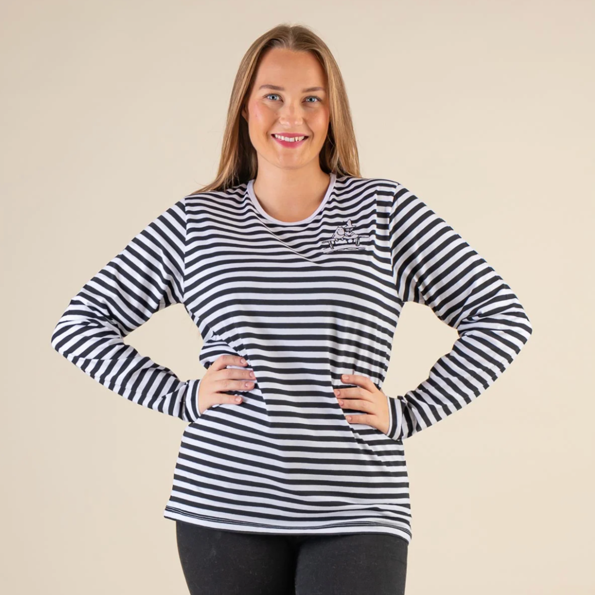 Moomin Kuisma Bridge Shirt, Black-White (8362691166495)
