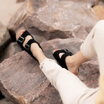 Cassandra Unisex Sandals, Black (8709588910367)