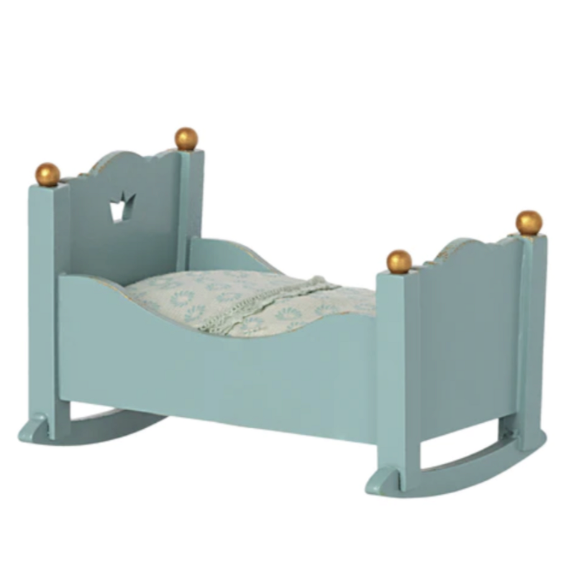 Maileg Cradle Baby Mouse, Blue (8832924123423)