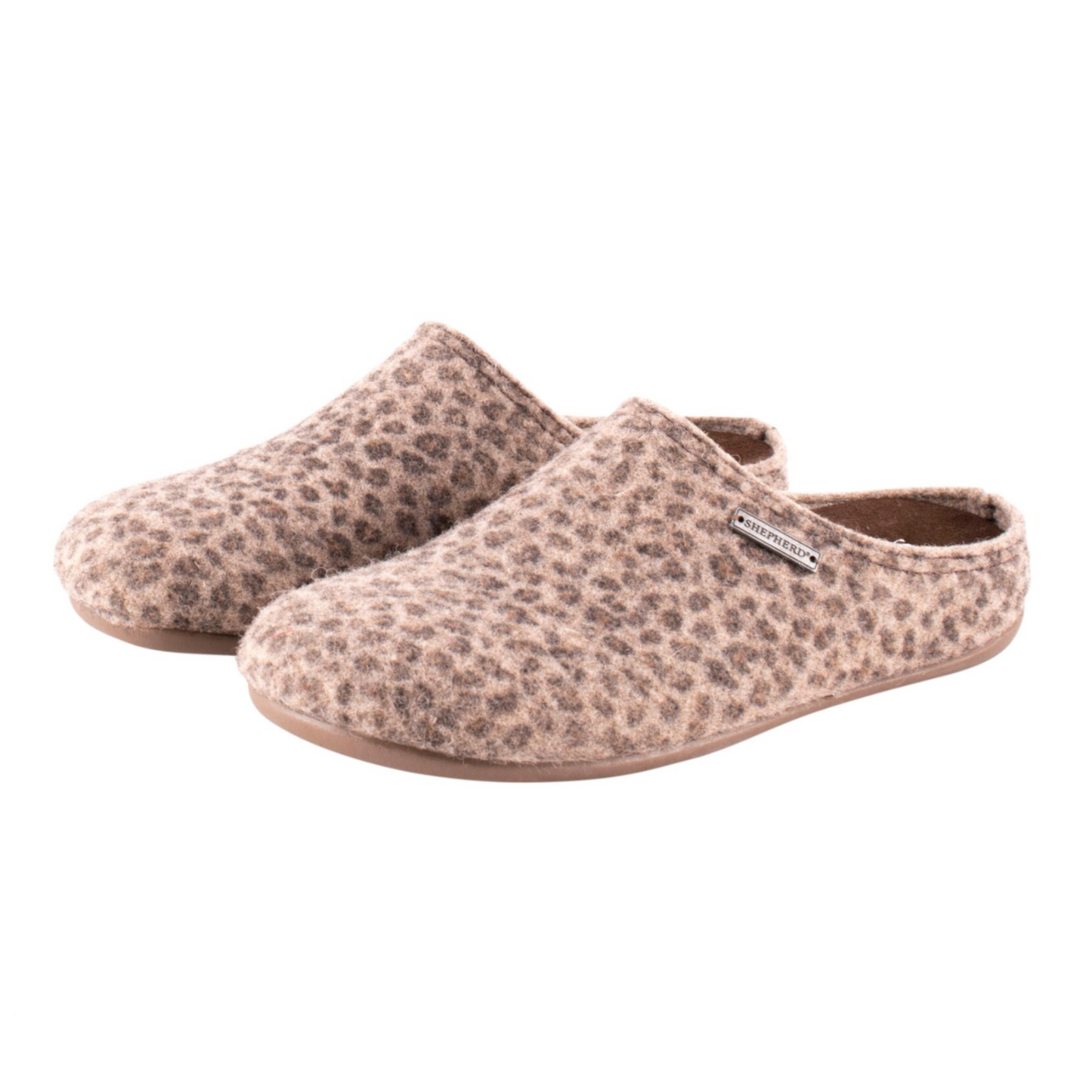 Cilla Wool Slippers, Leopard (8931545678111)