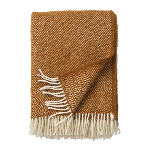 Klippan Bazaar 100% Wool Throw, Golden (9045340717343)