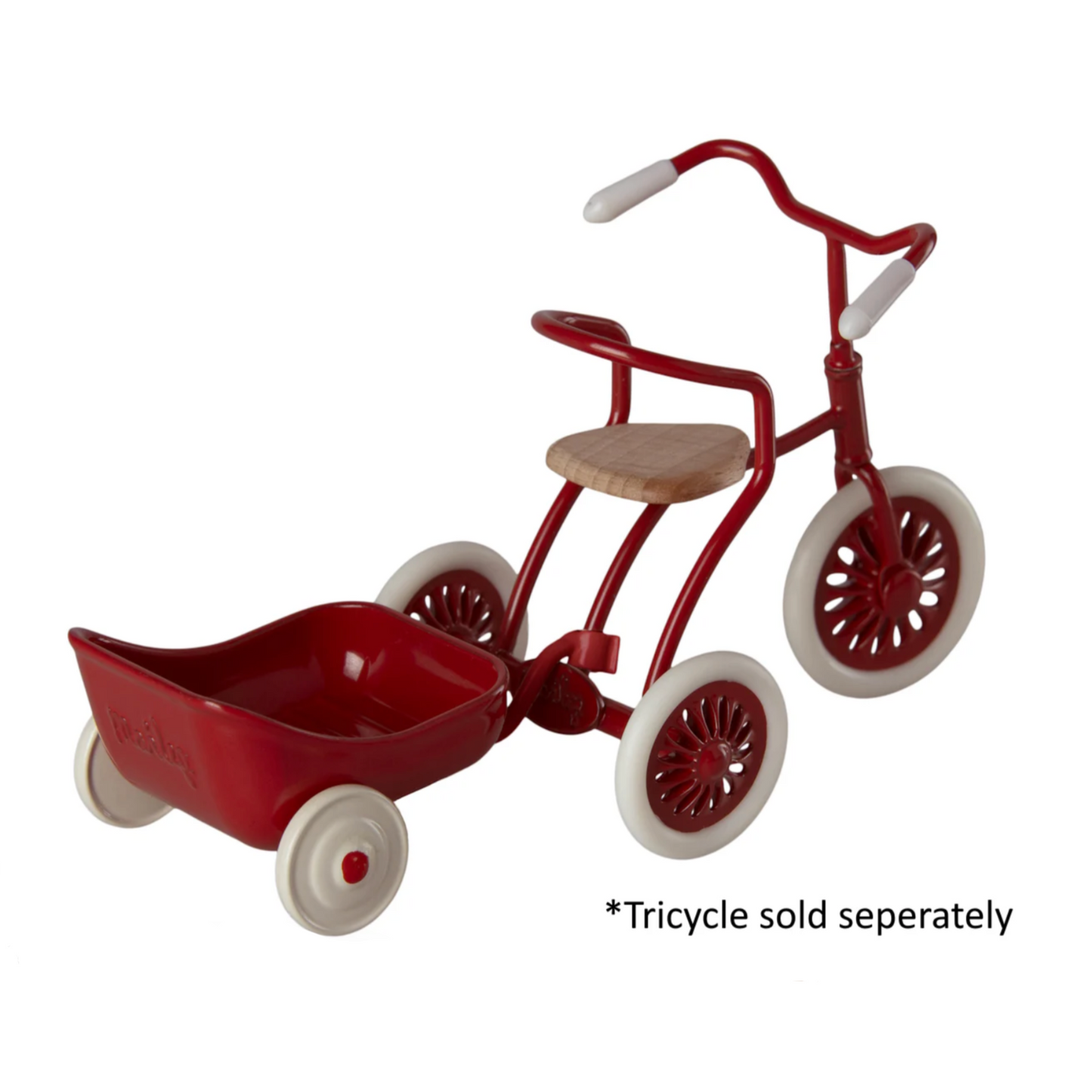 Maileg Tricycle Trailer Mouse Red (9202580914463)