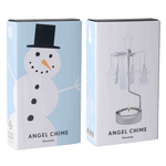 Snowman Tea Light Carousel Chime, Silver (9430361506079)