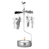 Moose Tea Light Carousel Chime, Silver (9430348366111)