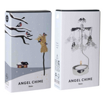 Robin Tea Light Carousel Chime, Silver (9430366781727)