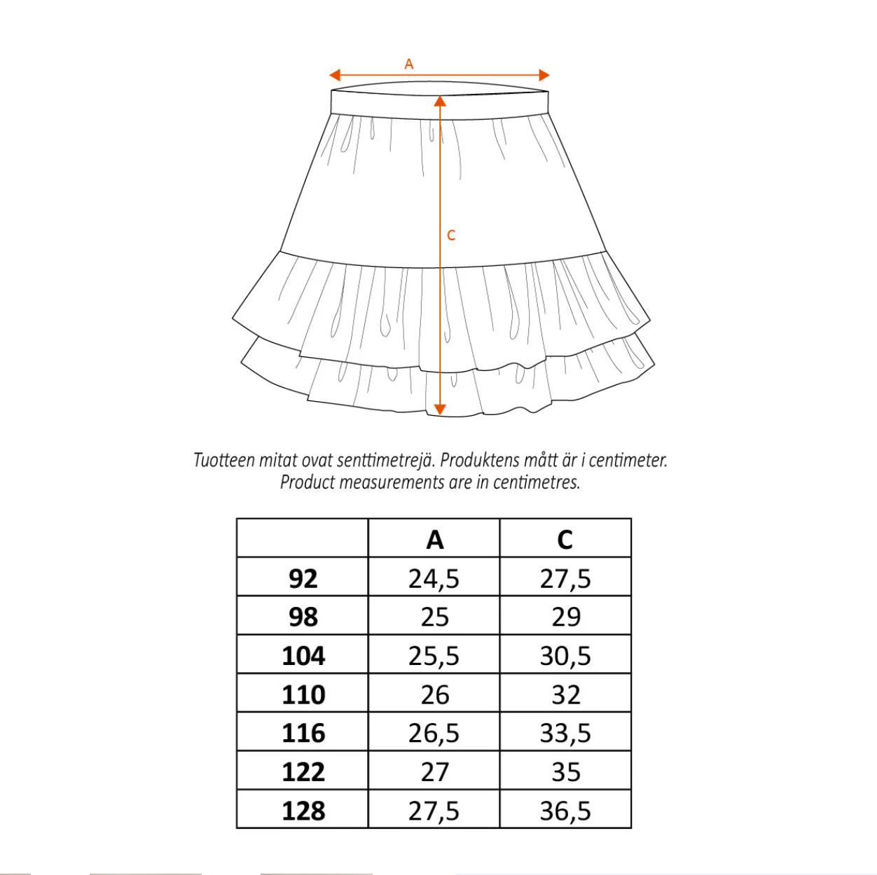 Moomin My's Party Kids Skirt, Peach (9503457542431)