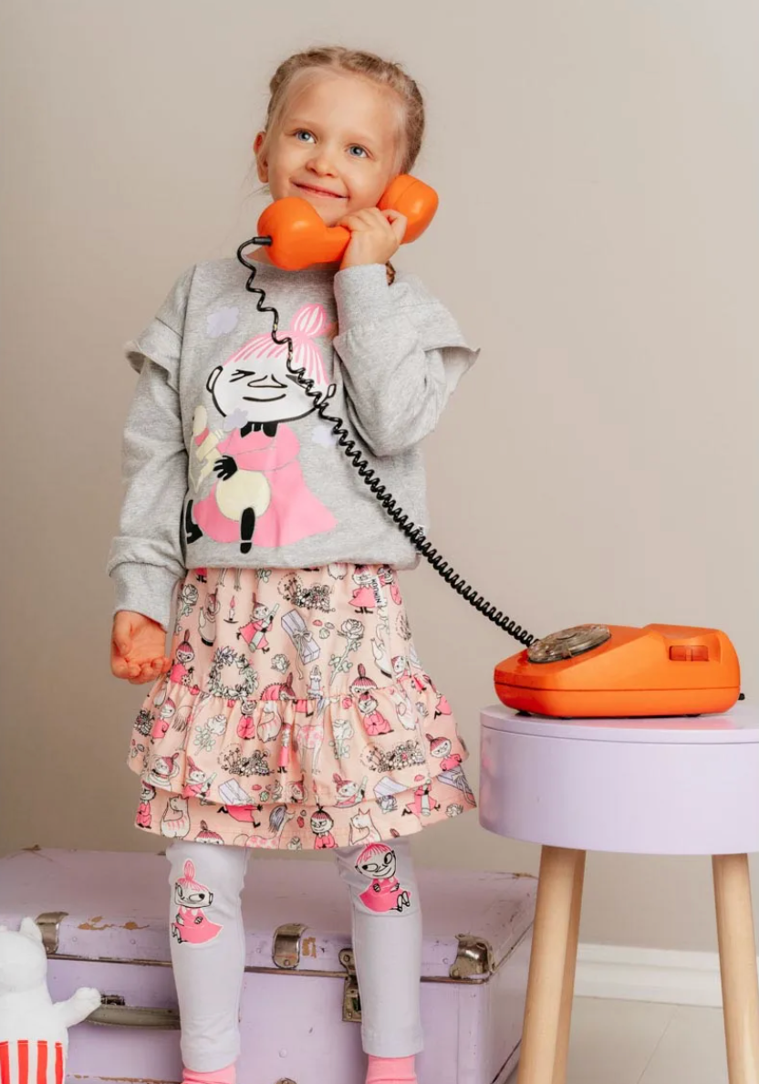 Moomin My's Party Kids Skirt, Peach (9503457542431)