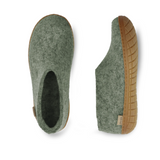 Glerups The Shoe Sage-moss - Honey Rubber Sole