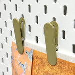 Ikea Skadis Clip, Beige/Green, 2-Pack (8805579161887)