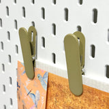 Ikea Skadis Clip, Beige/Green, 2-Pack (8805579161887)