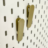 Ikea Skadis Clip, Beige/Green, 2-Pack (8805579161887)