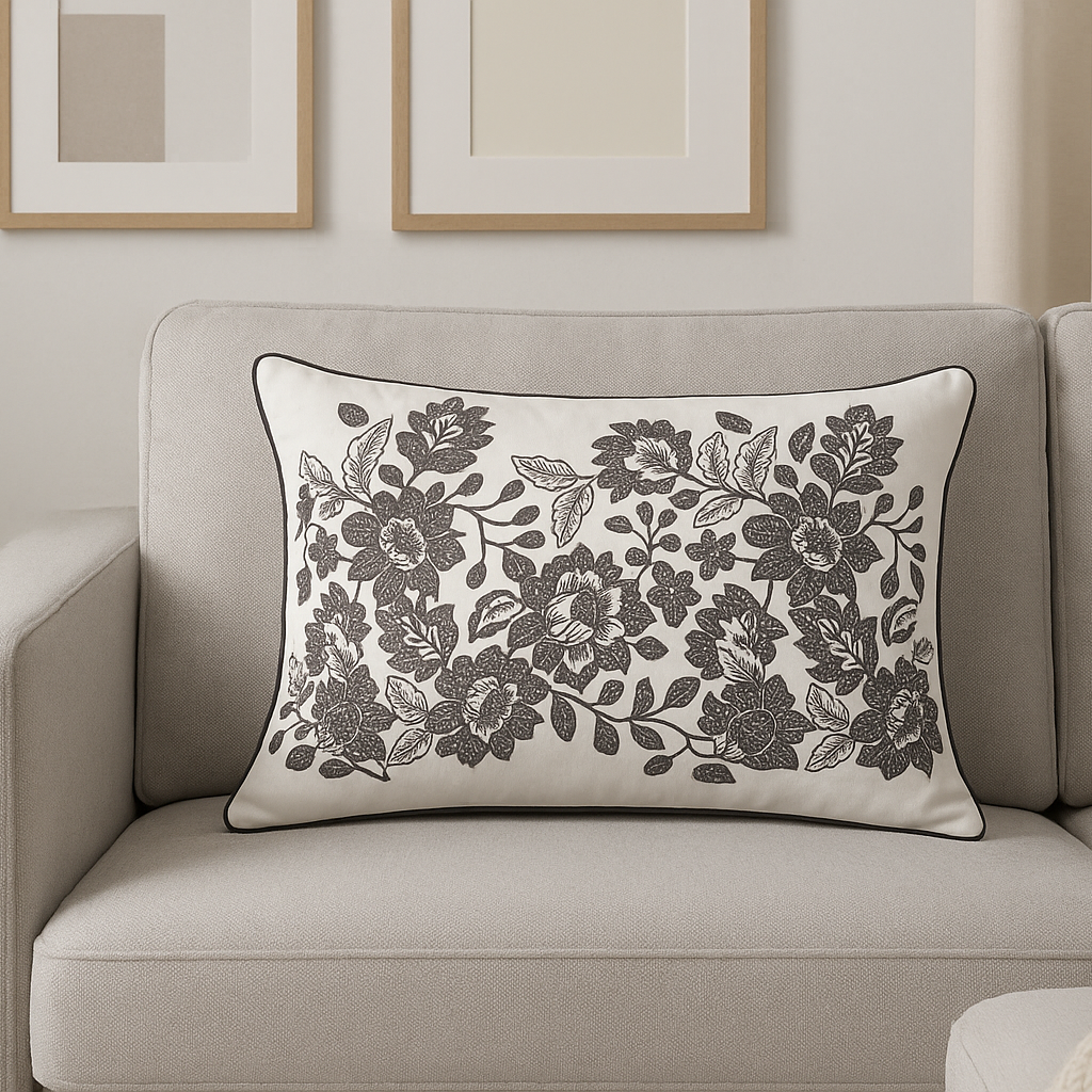 Ikea Skuggnava Embroidery Cushion with Inner 40x65cm (9576219377951)