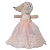 Maileg Baby Mouse in Gown, Powder