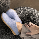 Glerups Leather Slip On Sky