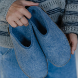 Glerups Leather Slip On Sky