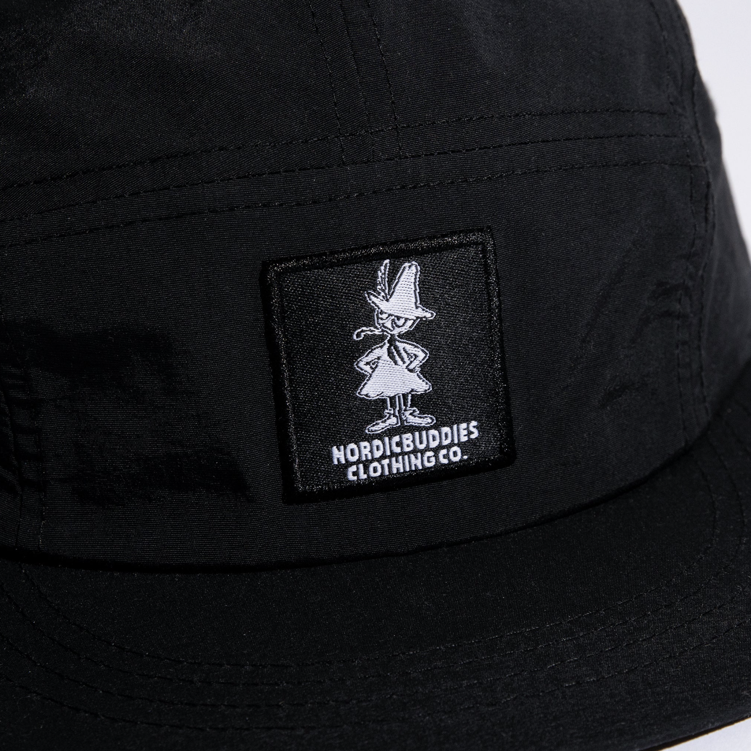 Moomin Snufkin Five Panel Retro Cap, Black (10241387462943)