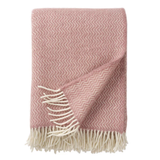 Klippan Sorbet 100% Wool Throw, Powder Pink