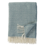 Klippan Sorbet 100% Wool Throw, Silky Blue
